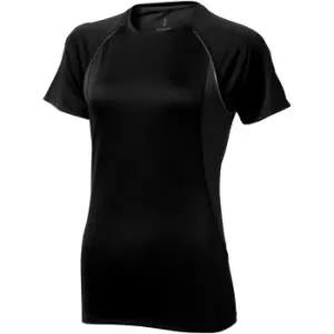 Elevate Womens/Ladies Quebec Short Sleeve T-Shirt (M) (Solid Black/Anthracite)