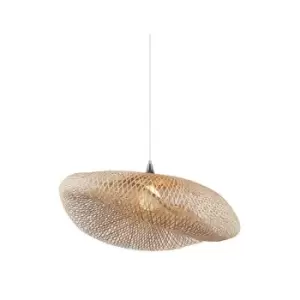 Image of Pegeia Ceiling Pendant Lamp Bamboo 1x e27