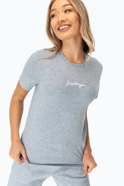 Image of Just Hype UK hype grey scribble womens t-shirt
