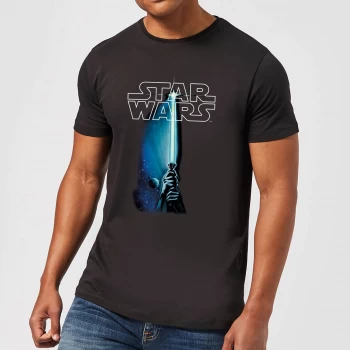 Image of Star Wars Lightsaber Mens T-Shirt - Black - 3XL - Black
