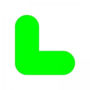 Image of Green Symbol ”L” Floor Graphic adheres to most