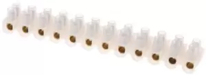 Image of HellermannTyton Terminal Strip, 76A, 16mm, Screw Terminals, 16mm, POLYPROPYLENE