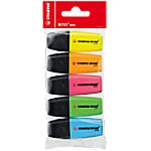 Image of STABILO Highlighter Boss Mini 2mm Assorted 5 Pieces