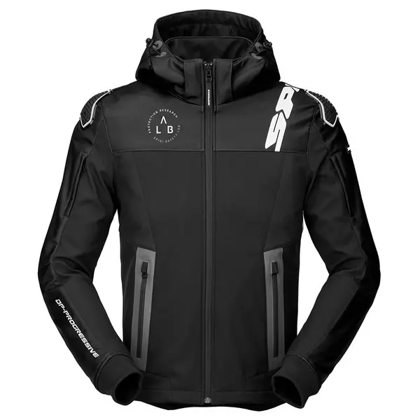 Image of Spidi Hoodie Warrior Black White Size M