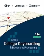 Image of gregg college keyboarding and document processing lessons 1 20 text