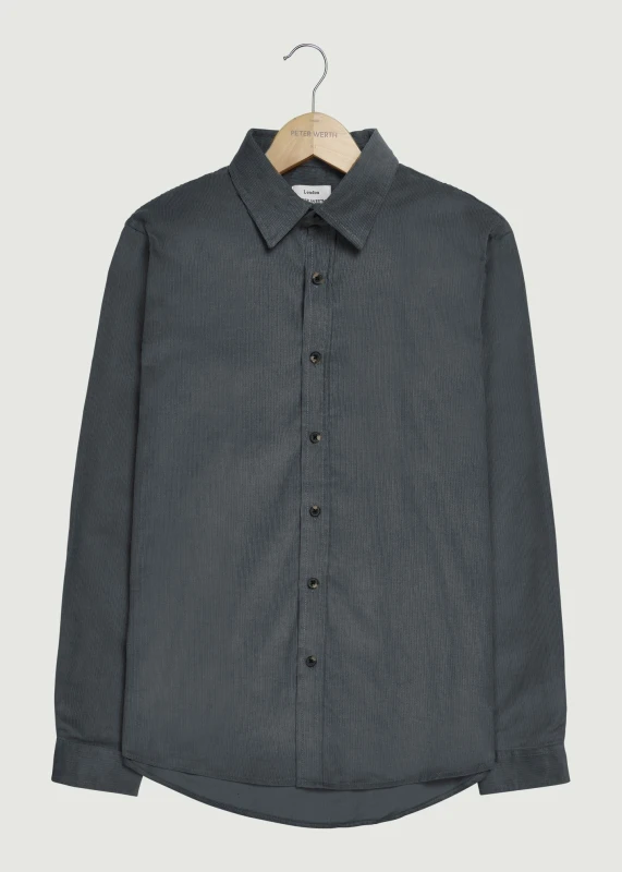 Image of Peter Werth Mens Bramford LS Shirt in Grey Size: Small Grey Male S