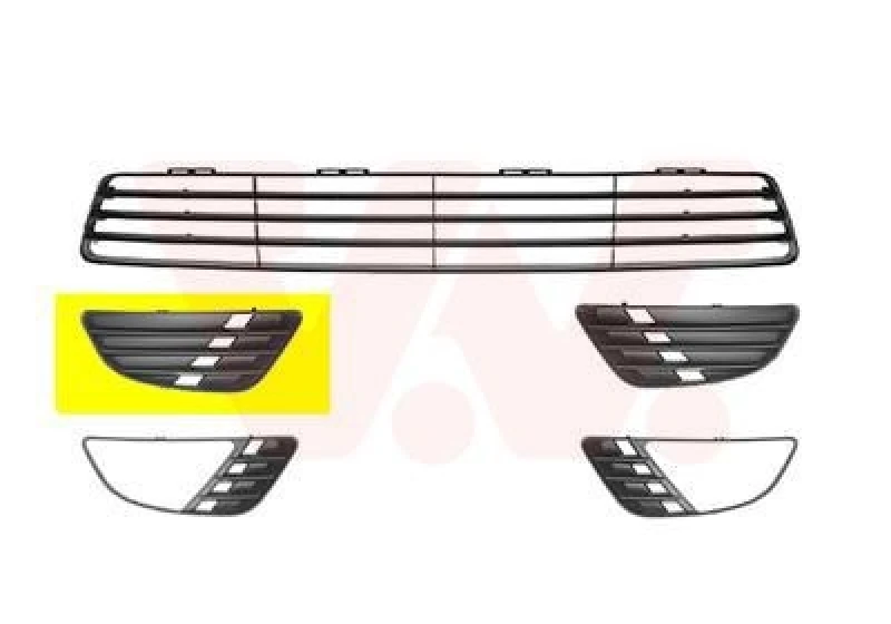 Image of VAN WEZEL Bumper grill VAN WEZEL 1805592
