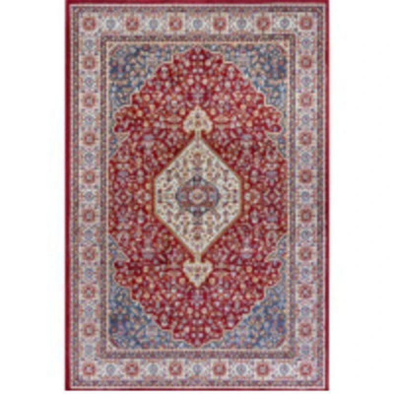 Image of THE RUGS Orient Low Pile Rug Medallion Design Synthetic Fibre 8mm Pile Size: 140cm x 200cm Multicolor Unisex 140cm x 200 cm