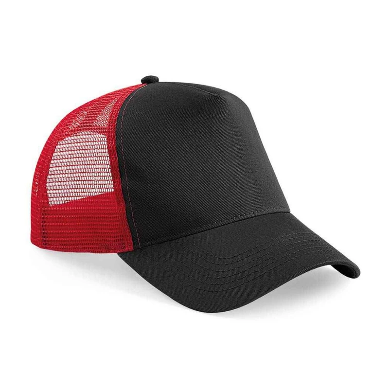 Image of Beechfield Beechfield Men Snapback Trucker Cap in Dark Red Dark Red One Size Male 5063527835680