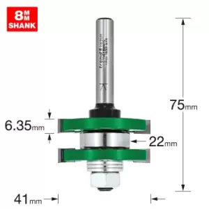 Image of Trend CRAFTPRO Tongue and Groover Router Cutter Set 41mm 6.35mm 8mm
