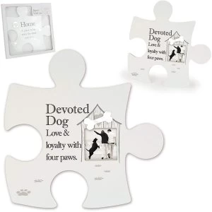 Image of Said with Sentiment Jigsaw Wall Art Devoted Dog