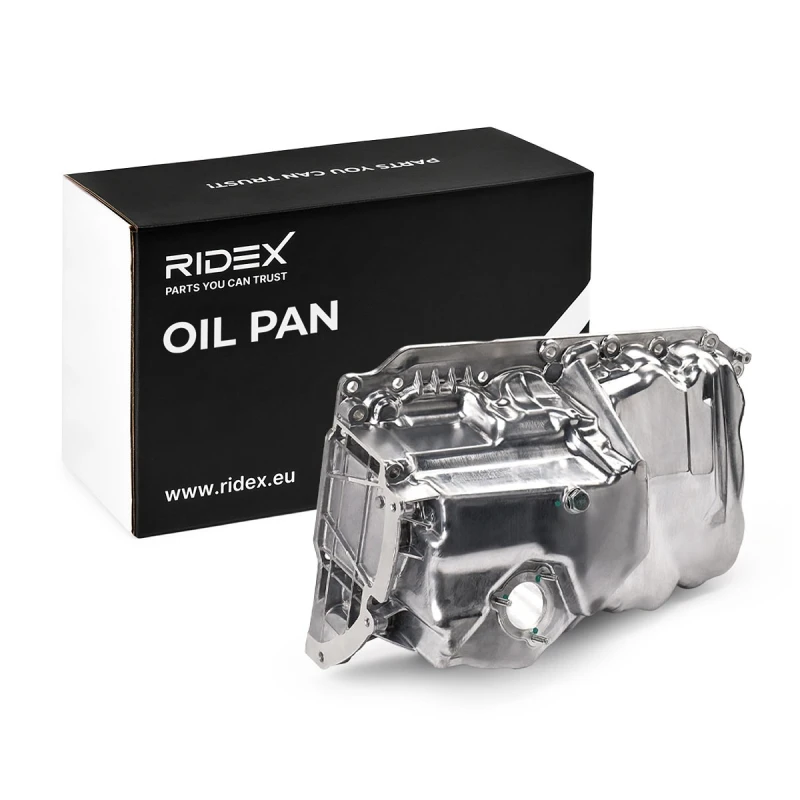Image of RIDEX 592O0260 Oil Sump with bore for oil-level sensor, Aluminium, without gasket/seal Oil Pan (592)
