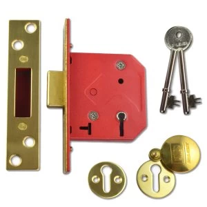 Image of Union C-Series 2101 Fire-Rated 5 Lever Deadlock - Keyed Alike