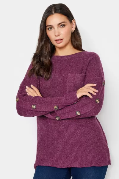 image of LTS Tall Button Long Sleeve Jumper