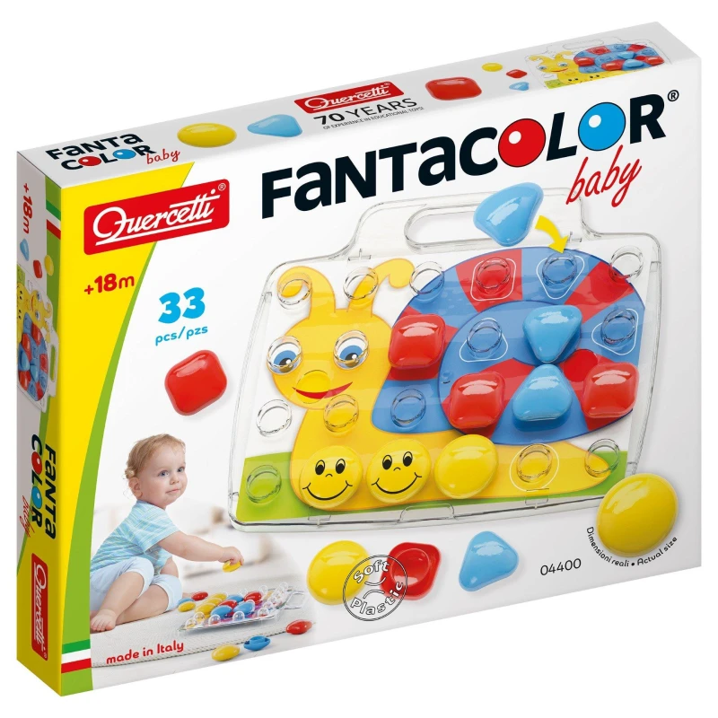 Image of Quercetti Fantacolor Baby Starter Set - 33 Pieces, Multi 4400