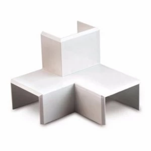 Image of Zexum 25mm x 16mm Mini Trunking Accessories - Right Intersection