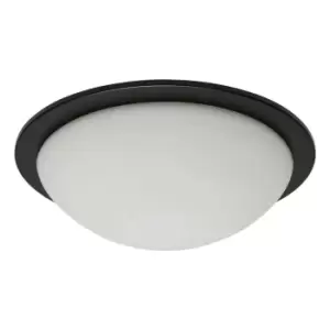 Image of Spa OPIE 12W LED Flush Ceiling Light Cool White Matt Black