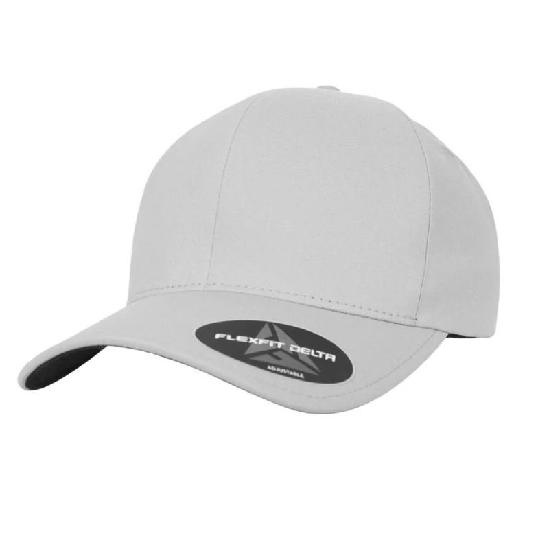 Image of Flexfit Mens Delta Adjustable Cap in Silver Silver Male One Size