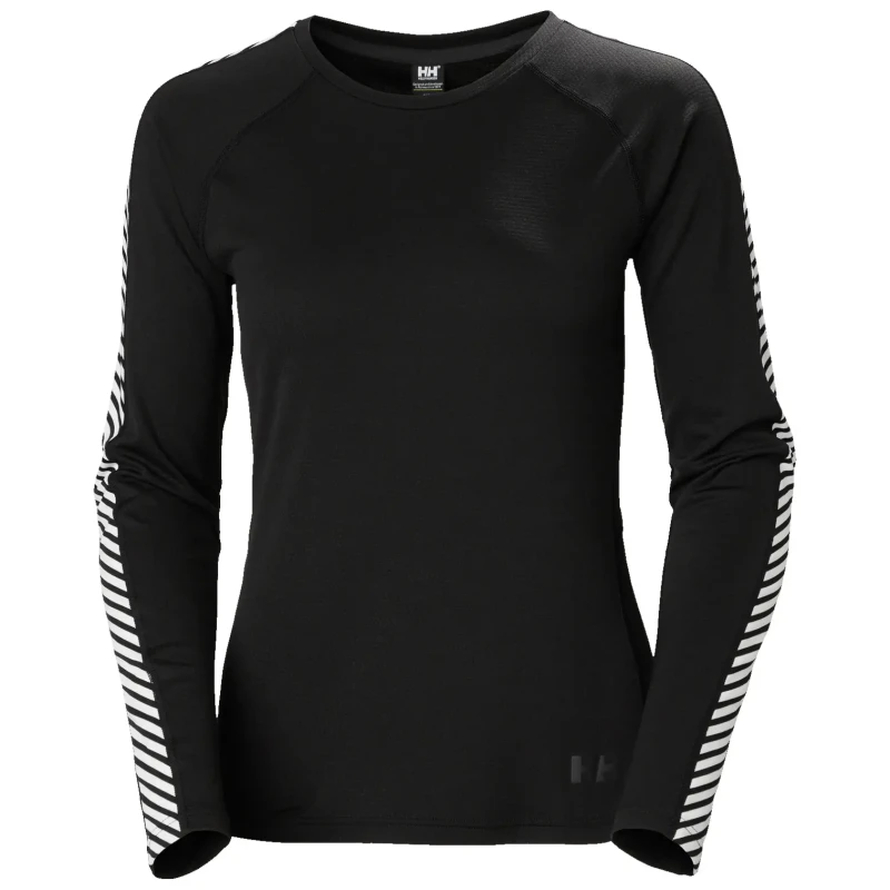 Image of Sweatshirt woman Helly Hansen lifa active stripe crew Noir Female XS