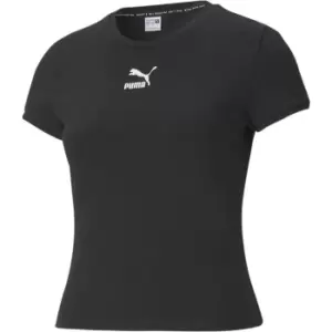 Puma Classic Fitted T Shirt Womens - Black