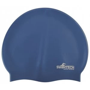 Image of SwimTech Silicone Swim Cap Royal Blue