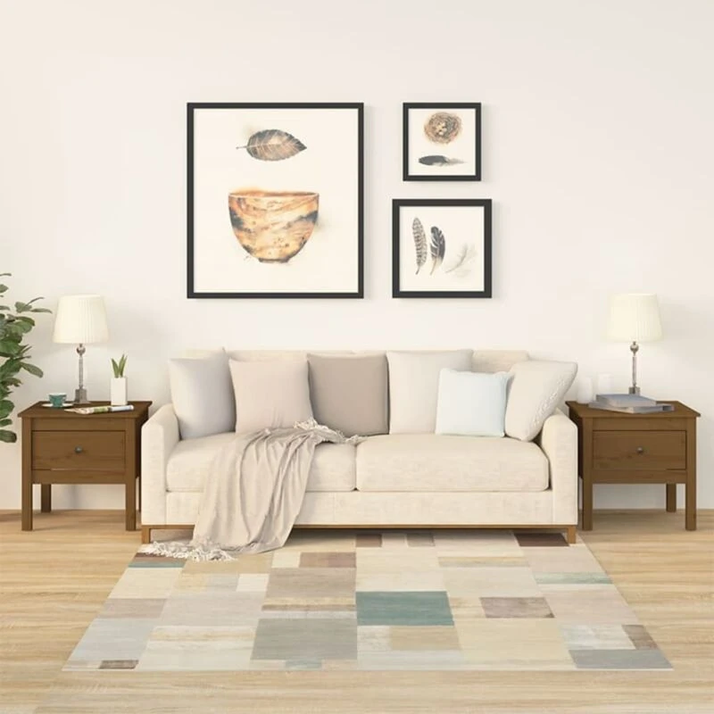 Image of VIDAXL Side Tables 2 pcs Honey Brown 50x50x49cm Solid Wood Pine vidaXL 8720286922927