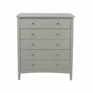 Image of Como Grey Grey 5 Drawer Chest Grey