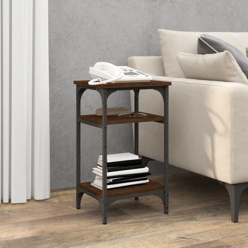 Image of VIDAXL Side Table Brown Oak 35x30x60cm Engineered Wood vidaXL 8720845718367
