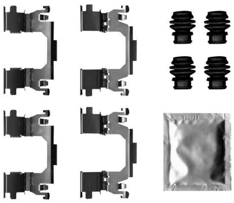 Image of Brake pad fitting kit TEXTAR 82543800