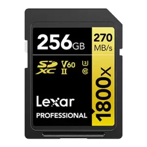 Image of Lexar Professional 1800x SDXC Gold Series 256GB