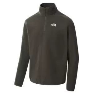 Image of The North Face Mens 100 Glacier quarter Zip Fleece - Green