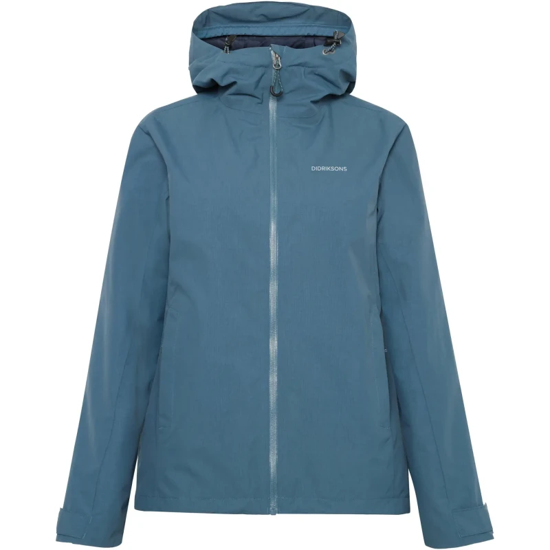 Image of Womens hooded jacket Didriksons Trinya Bleu Female 36