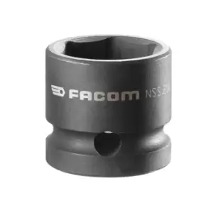 image of Facom 6-POINT Stubby Impact Socket 1/2in Drive 21mm NSS.21A