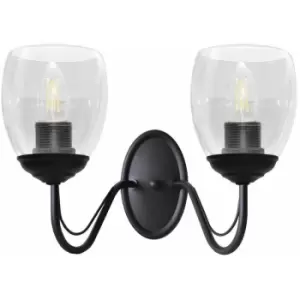 Image of Helam Allena Wall Lamp Black, Transparent 27cm