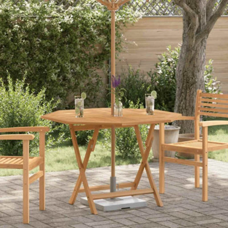 Image of VIDAXL Folding Garden Table 110x110x75cm Solid Wood Teak Vidaxl 8720845749408