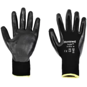 Image of 2232231 Polytril Palm-side Coated Black Gloves - Size 10