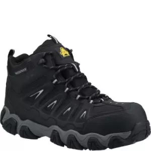 Image of Amblers Mens AS801 Waterproof Leather Safety Boots (10.5 UK) (Black)