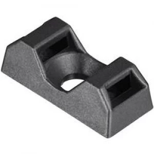 Image of Cable mount Screw fixing 4x thread Black Hellerma