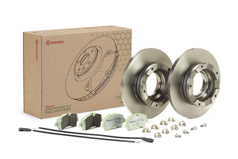 Image of BREMBO Brake discs and pads set BREMBO KT 10 014