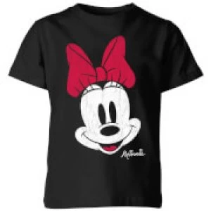 Image of Disney Minnie Face Kids T-Shirt - Black - 11-12 Years