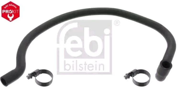 Image of FEBI BILSTEIN 49156 Radiator Hose OE Turbo NEW, EPDM (ethylene propylene diene Monomer (M-class) rubber), with clamps EPDM (ethylene propylene diene M
