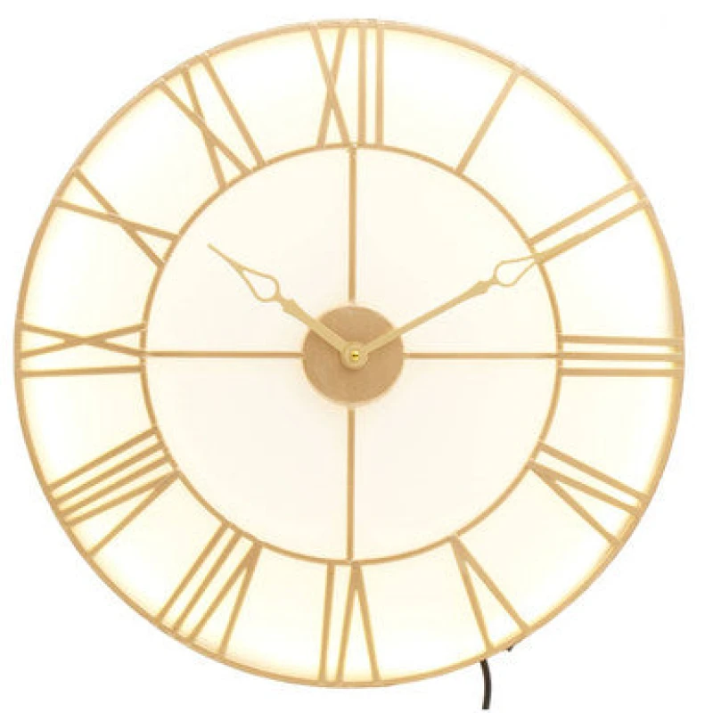 Image of Orsina Genova 60cm Dia Small Gold and White LED Wall Clock