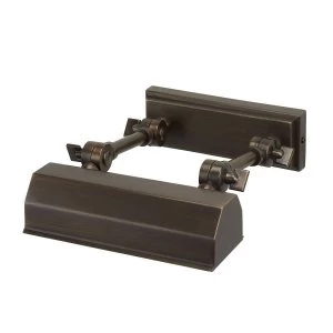 Image of 1 Light Small Picture Wall Light Bronze, E14