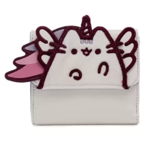 image of Loungefly Pusheen Unicorn Plush Flap Zip Wallet