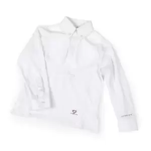 image of Aubrion Juniors Long Sleeve Tie Shirt - White