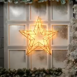 image of Festive 56cm Twinkling Dewdrop Star Christmas Decoration 960 Warm White LEDs