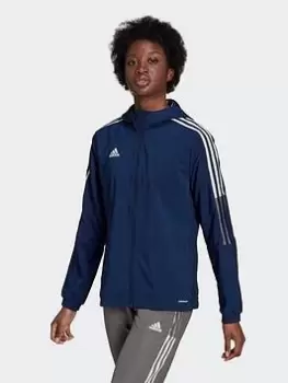 Image of adidas Tiro 21 Windbreaker, Dark Blue Size XS Women
