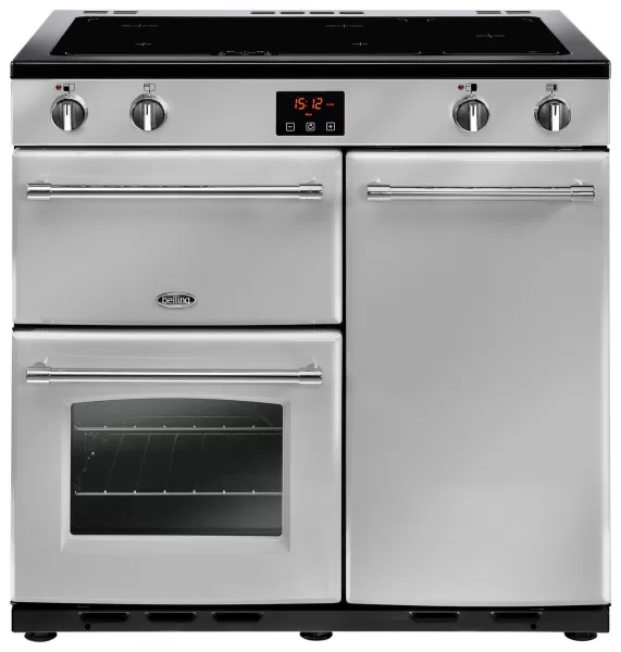 image of Belling 90EI 90cm Double Oven Electric Cooker - Silver