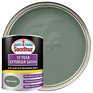 image of Sandtex 10 Year Exterior Satin Paint - Fern Canopy 750ml