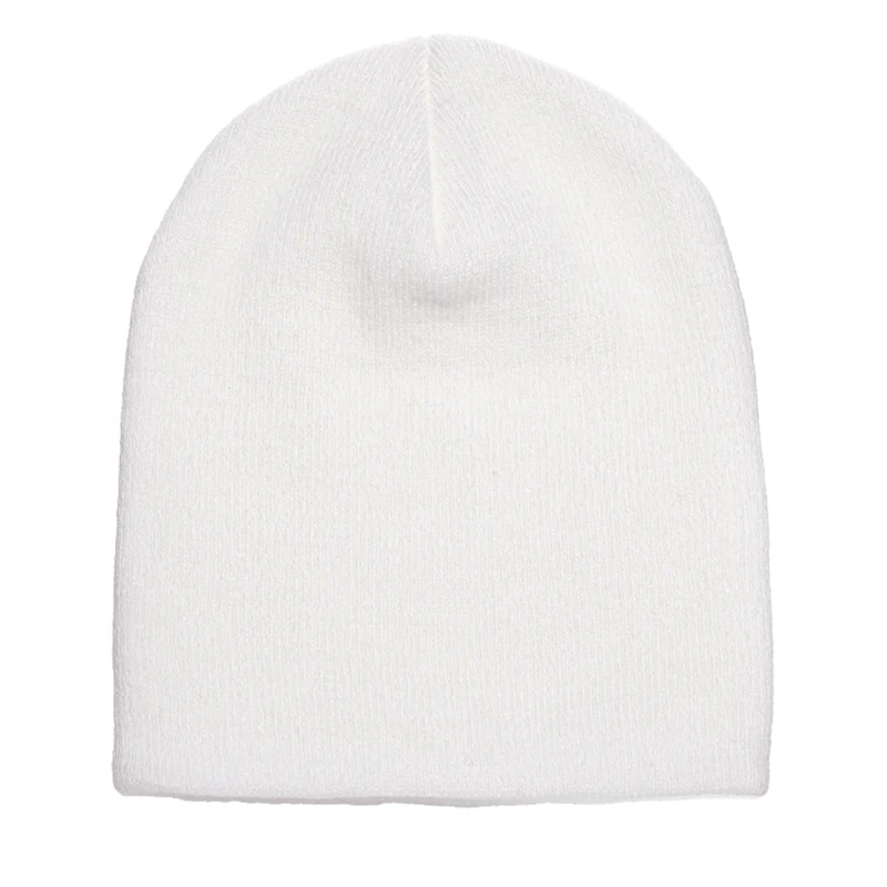 Image of Yupoong Mens Flexfit Heavyweight Standard Beanie Winter Hat in Off-White Off-White Male One Size